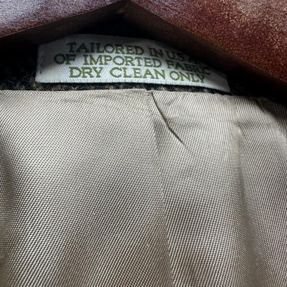 Orvis Highland Tweeds Wool Herringbone Blazer Elbow Patches Mens 44R Made in USA - Picture 7 of 9